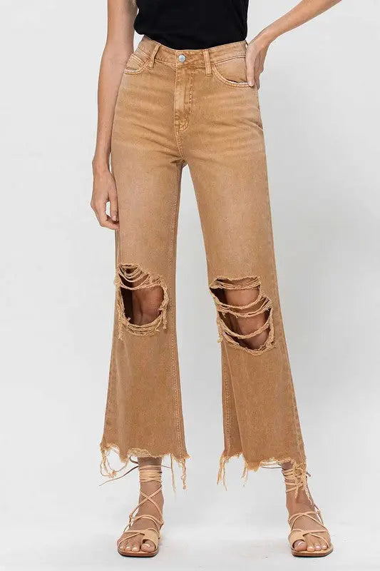 90's Vintage Crop Flare jeans - Scarlett's Riverside Boutique 