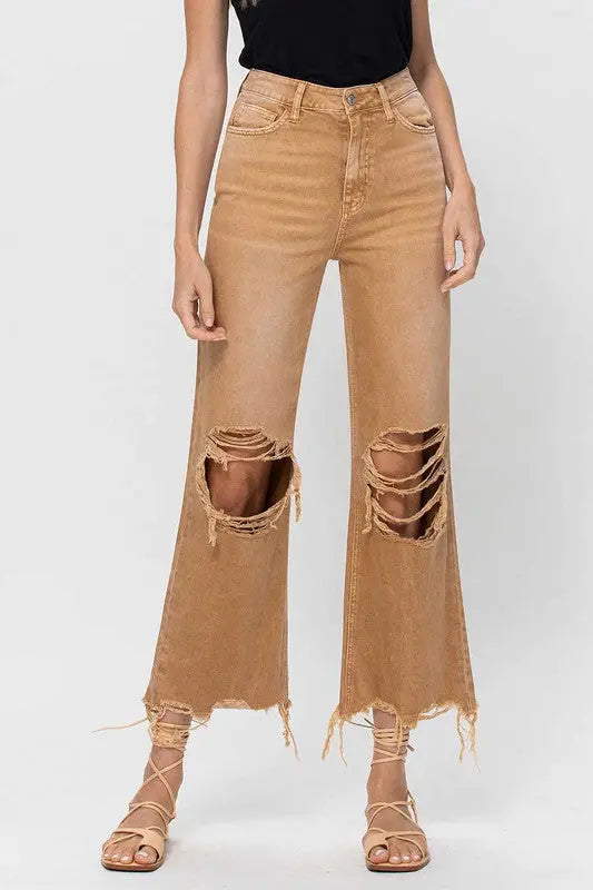 90's Vintage Crop Flare jeans - Scarlett's Riverside Boutique 