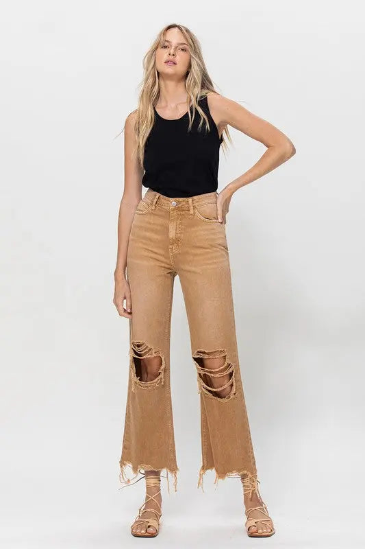 90's Vintage Crop Flare jeans - Scarlett's Riverside Boutique 