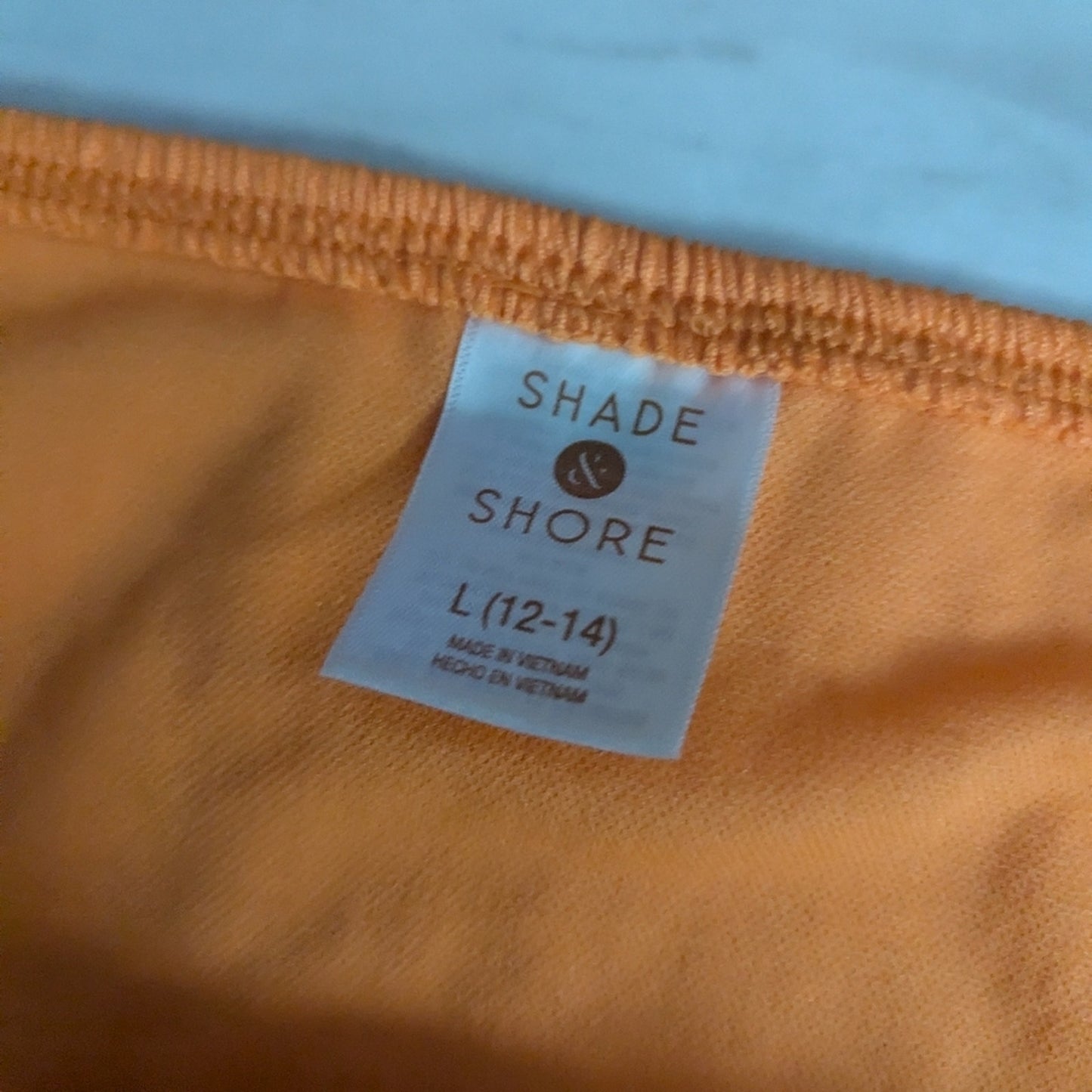 Shade And Shore Low Rise Cheeky Orange Bikini Bottoms Size L