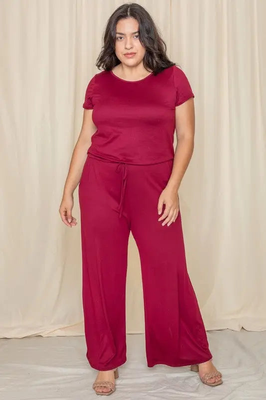 Short Sleeve Jumpsuit W/Pocket - Scarlett's Riverside Boutique 