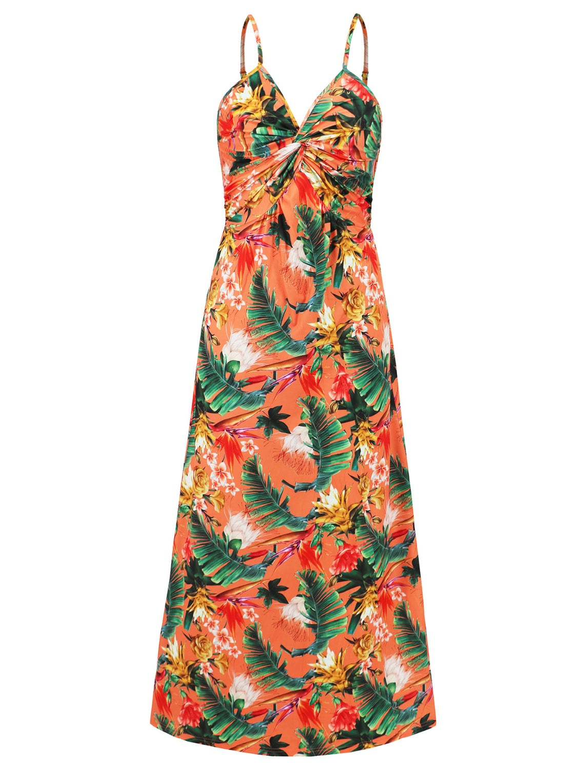 Twisted Printed V-Neck Cami Dress - Scarlett's Riverside Boutique 