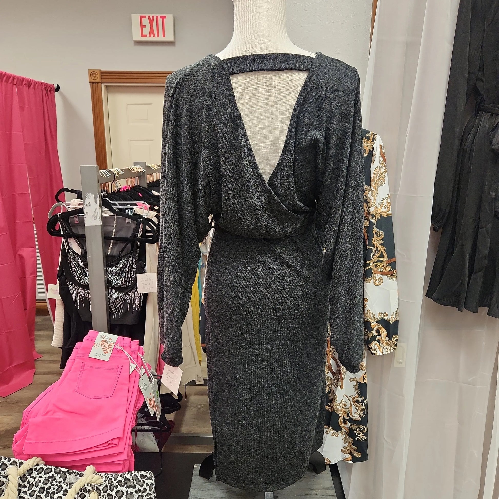 Sweater Wrap Dress - Scarlett's Riverside Boutique 