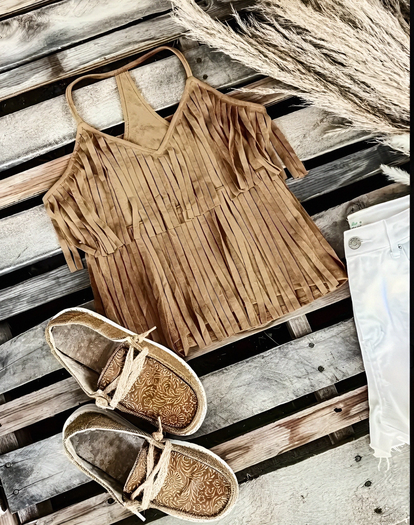 Fringe tank top - Scarlett's Riverside Boutique 