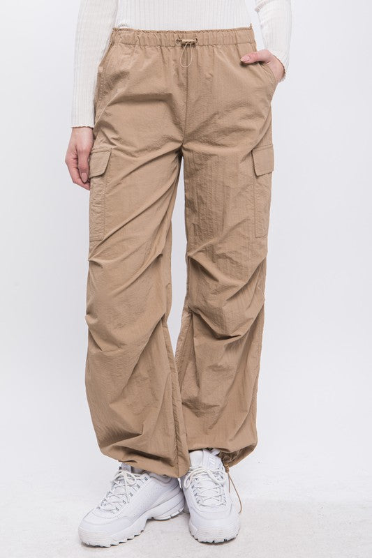 Loose Fit Parachute Cargo Pants - Scarlett's Riverside Boutique 