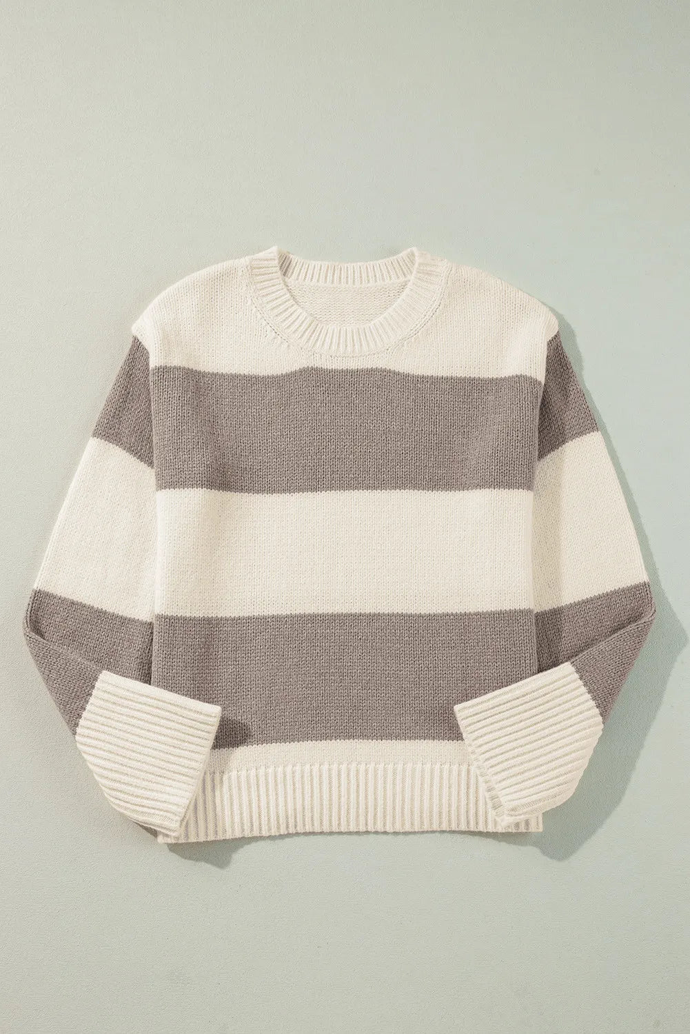 Color Block Round Neck Sweater - Scarlett's Riverside Boutique 