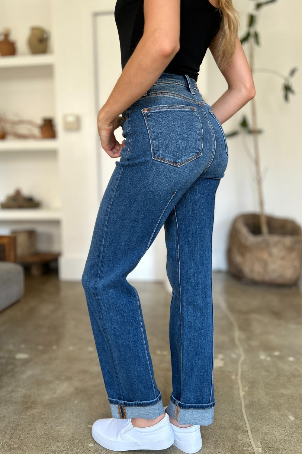 Judy Blue Full Size High Waist, Straight Jeans. 30" inseam - Scarlett's Riverside Boutique 