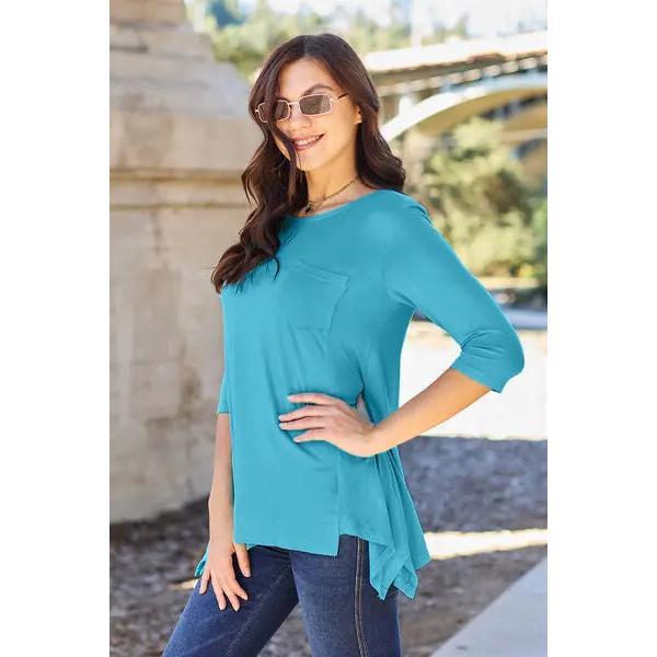 Basic Bae Full Size Round Neck Pocketed T-Shirt