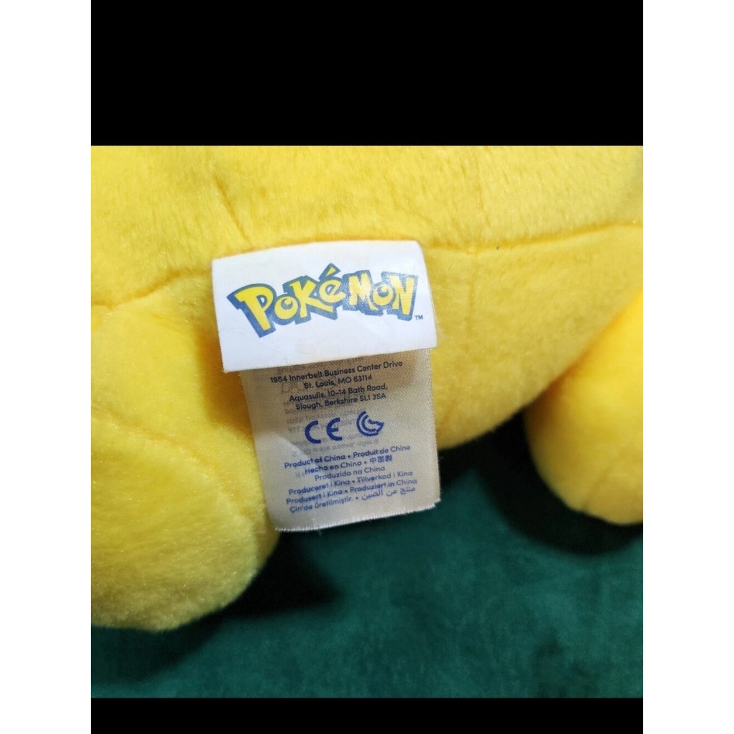 Build-A-Bear Pokémon Pikachu Plush Stuffed Animal Yellow BAB Paw Sound Toy