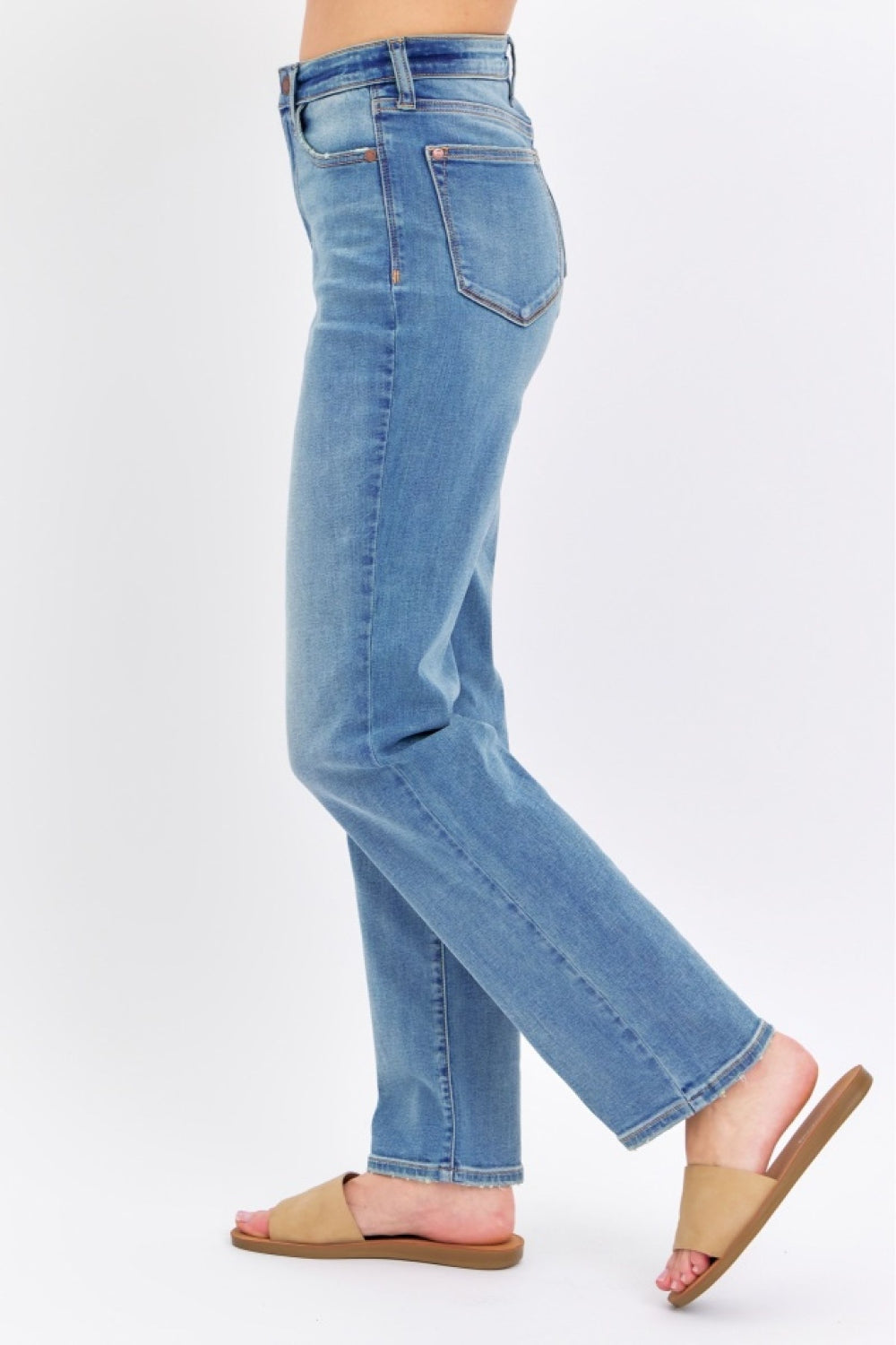 Judy Blue Full Size High Waist Straight Jeans. 29" inseam - Scarlett's Riverside Boutique 