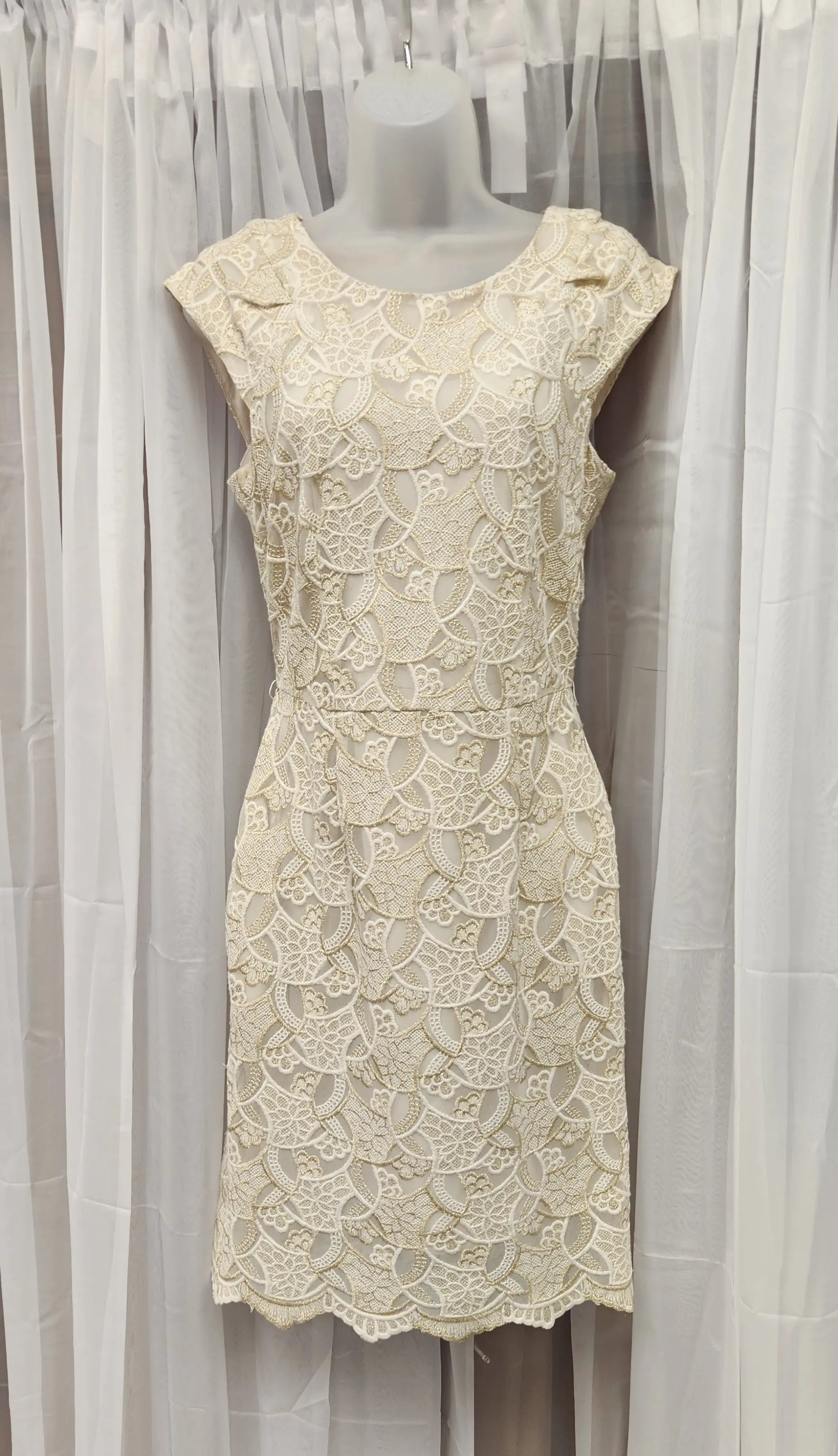 Gianni Cream Fitted Dress Gianni Cream Fitted Dress
