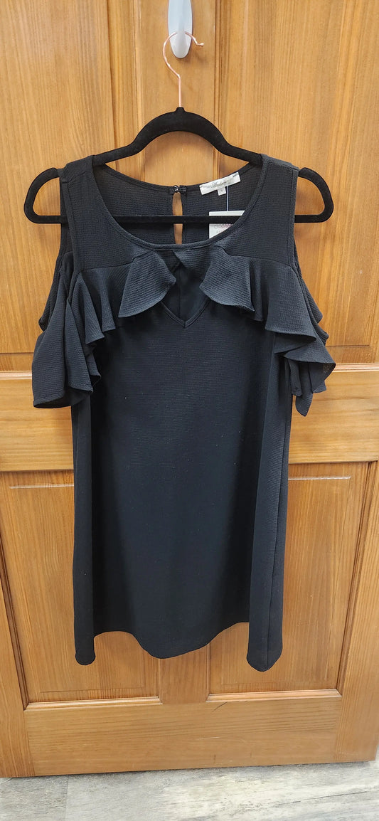 Black Cold Shoulder Dress RS 2 - Scarlett's Riverside Boutique 