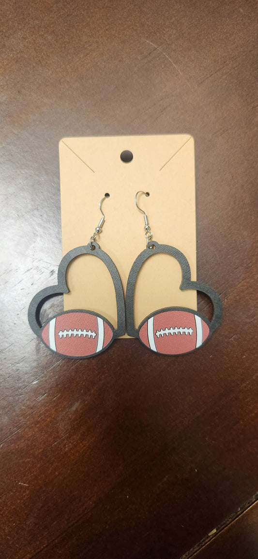 Football Love Earrings - Scarlett's Riverside Boutique 