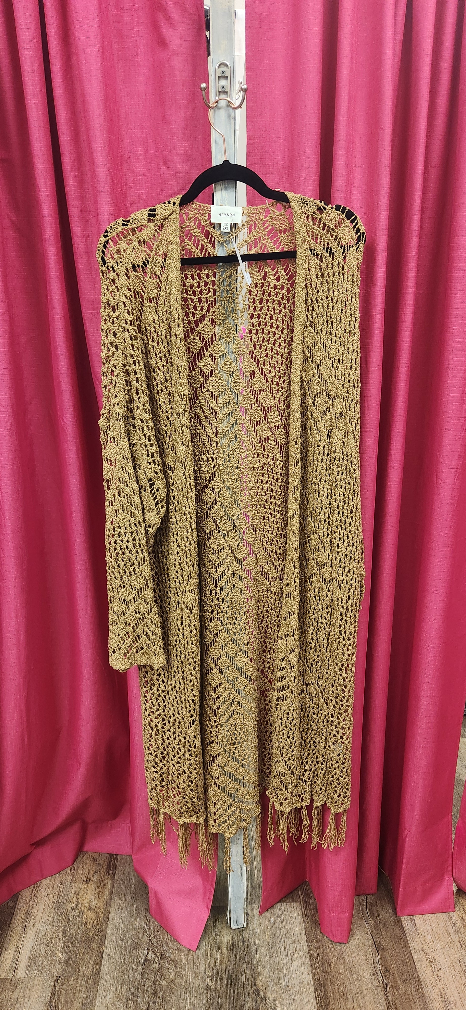 Caramel Crochet Cardigan - Scarlett's Riverside Boutique 