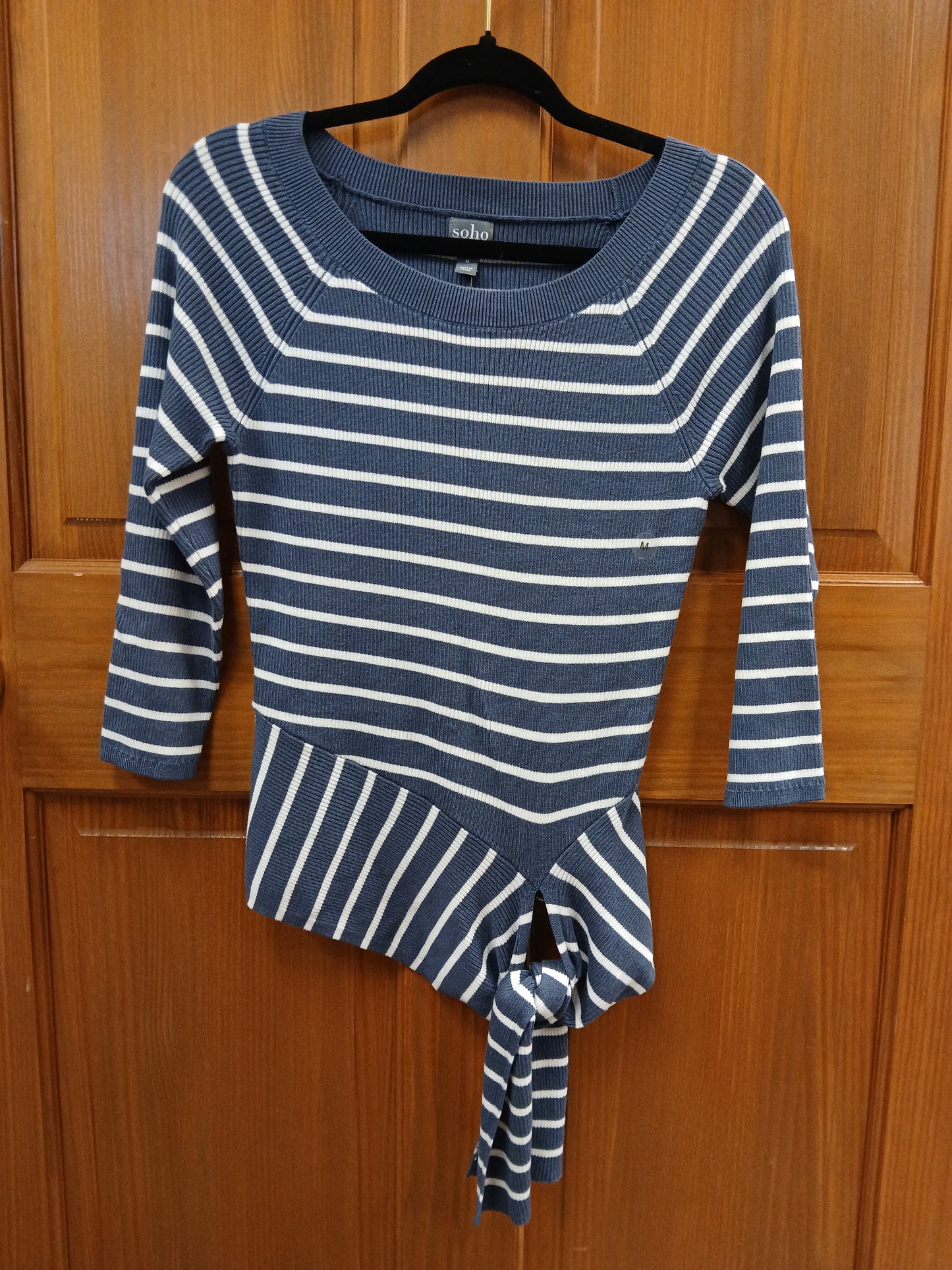 New York Company Blue Striped Sweater - Scarlett's Riverside Boutique 