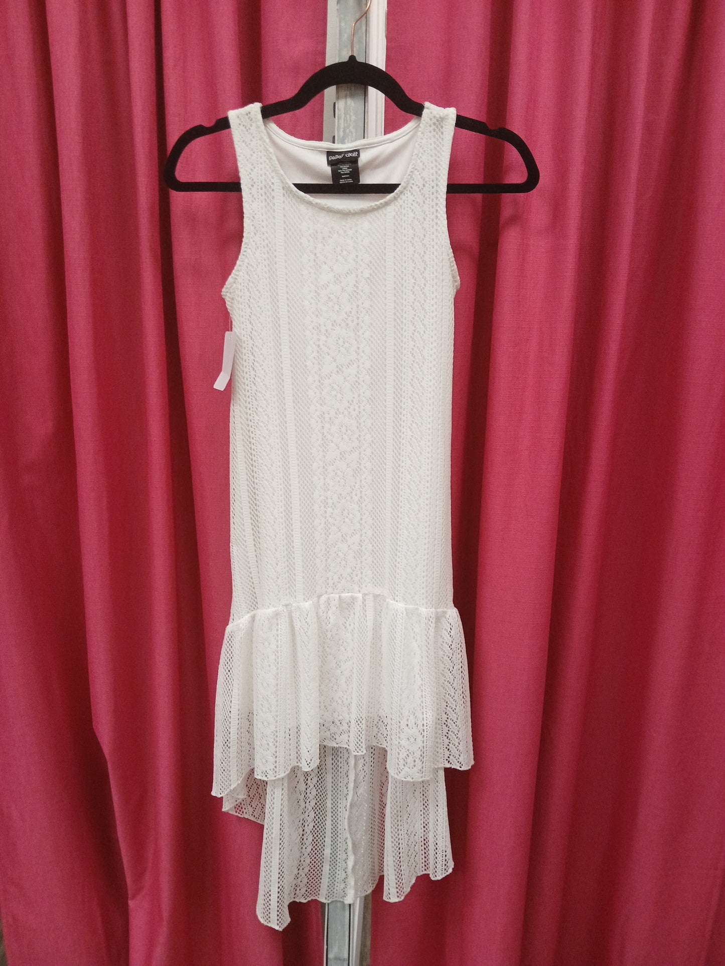 White lace mid high-low dress - Scarlett's Riverside Boutique 