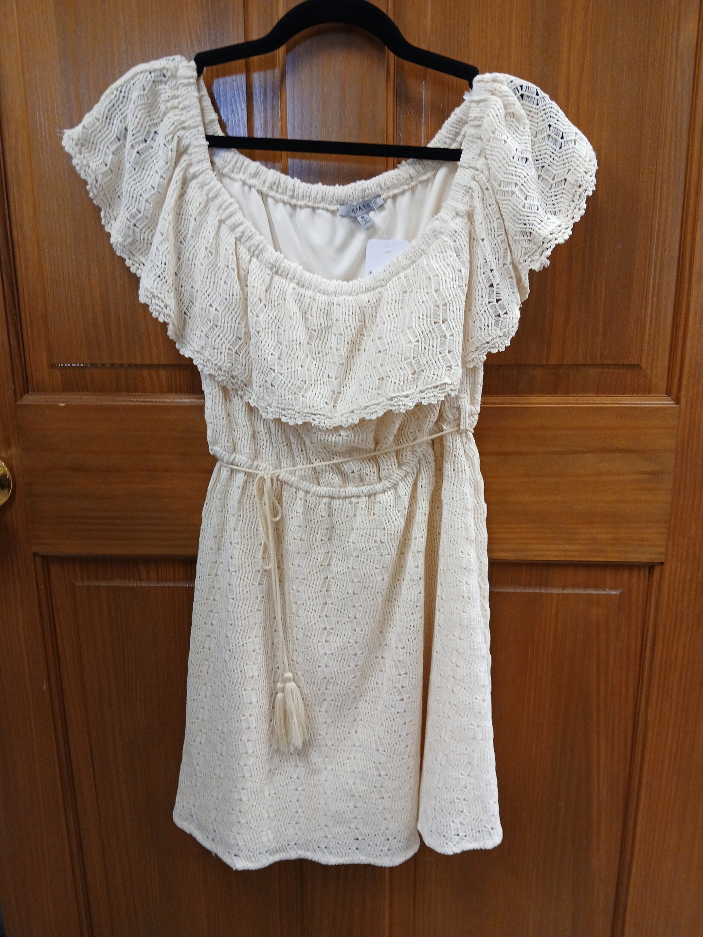 White knitted lace dress - Scarlett's Riverside Boutique 