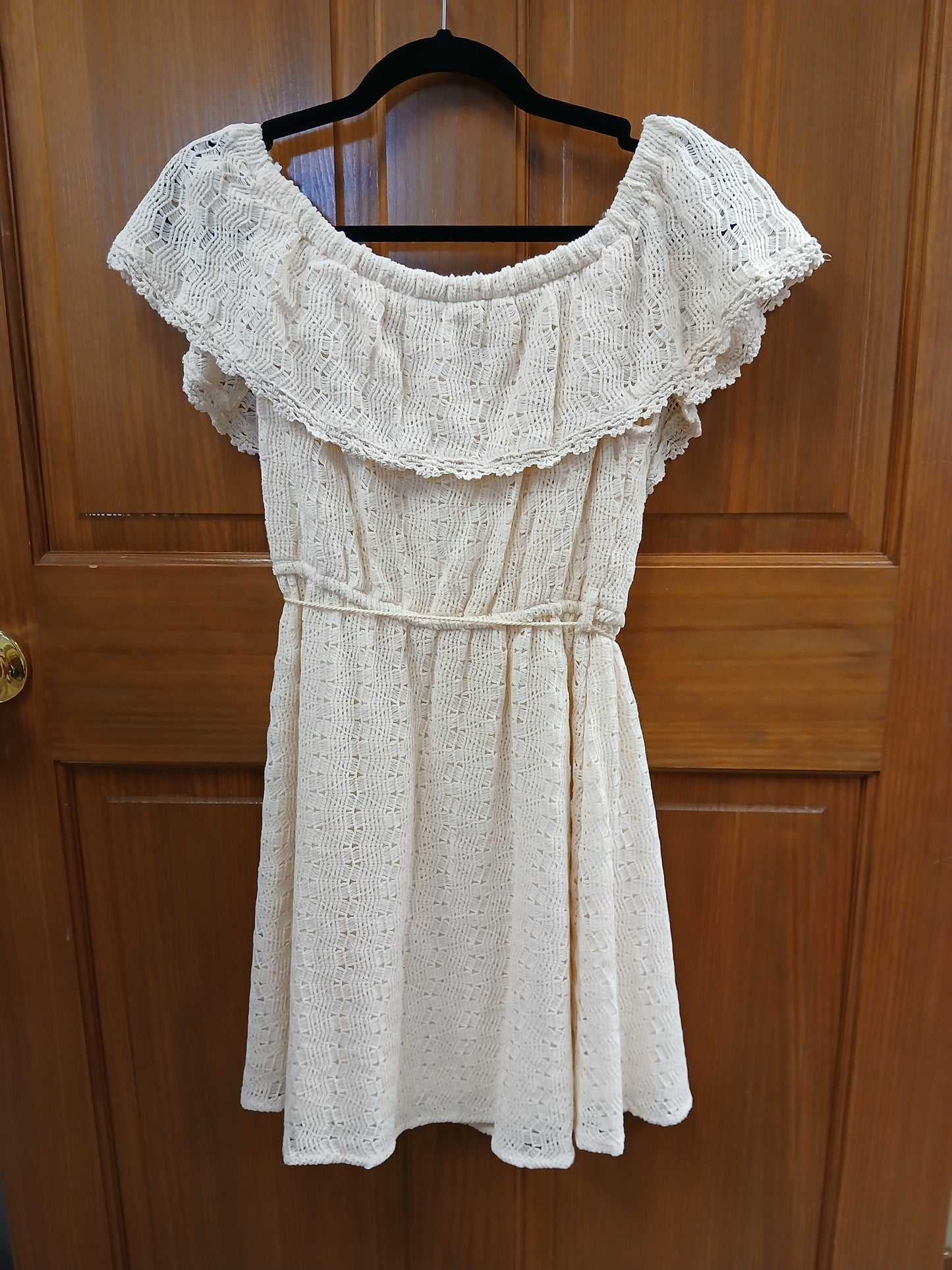 White knitted lace dress - Scarlett's Riverside Boutique 