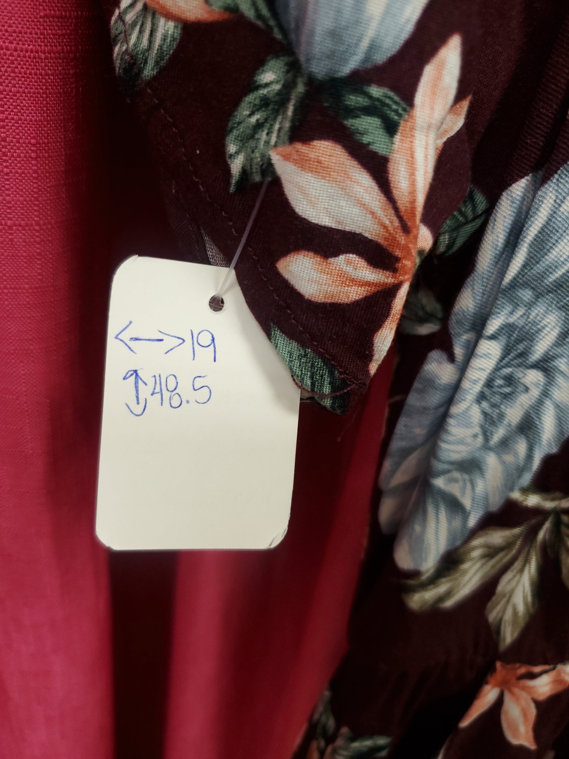 RS 99 Maroon Floral Dress w/ pockets - Scarlett's Riverside Boutique 