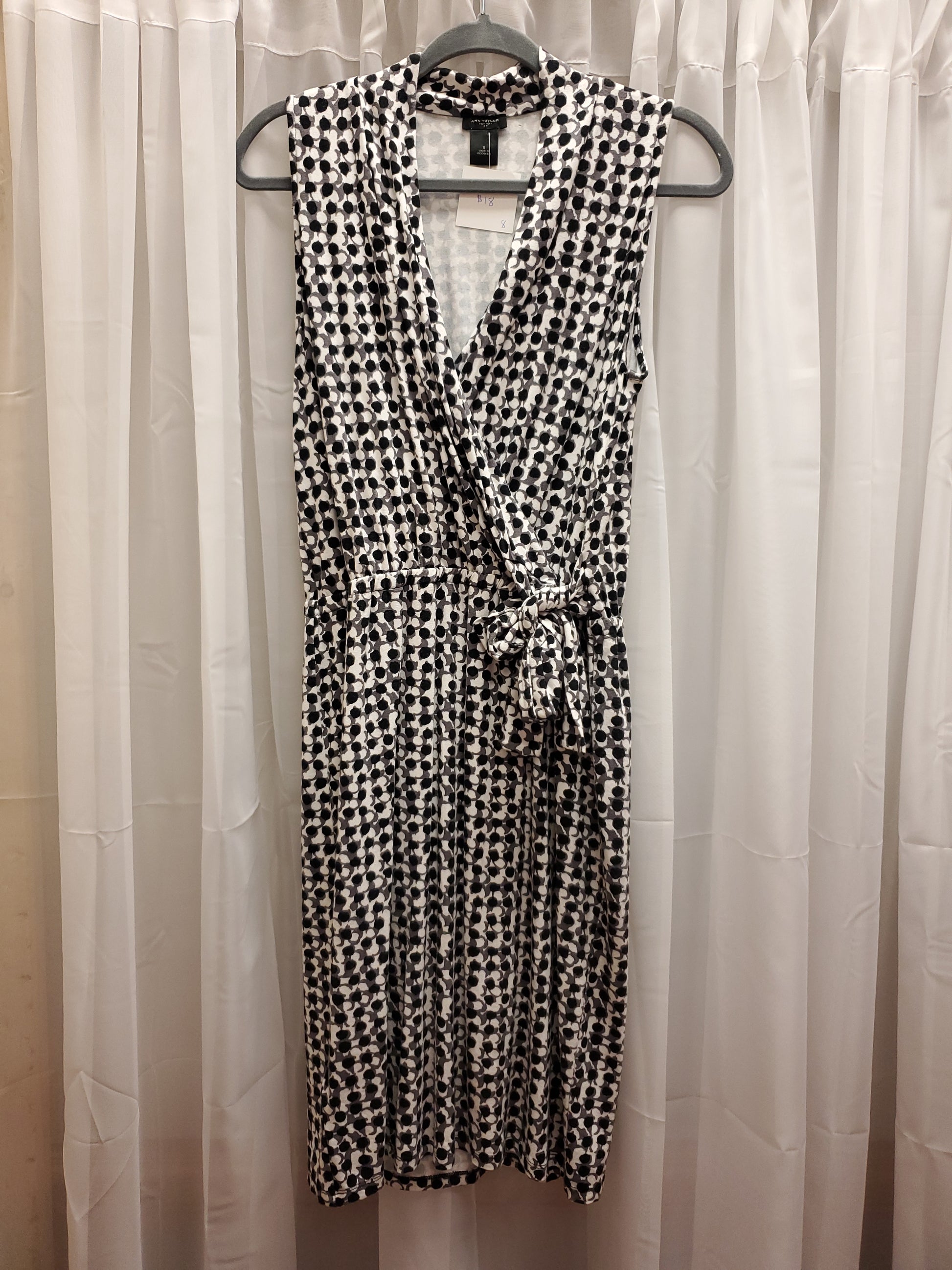 RS 8 Ann Taylor Black and White Dress - Scarlett's Riverside Boutique 