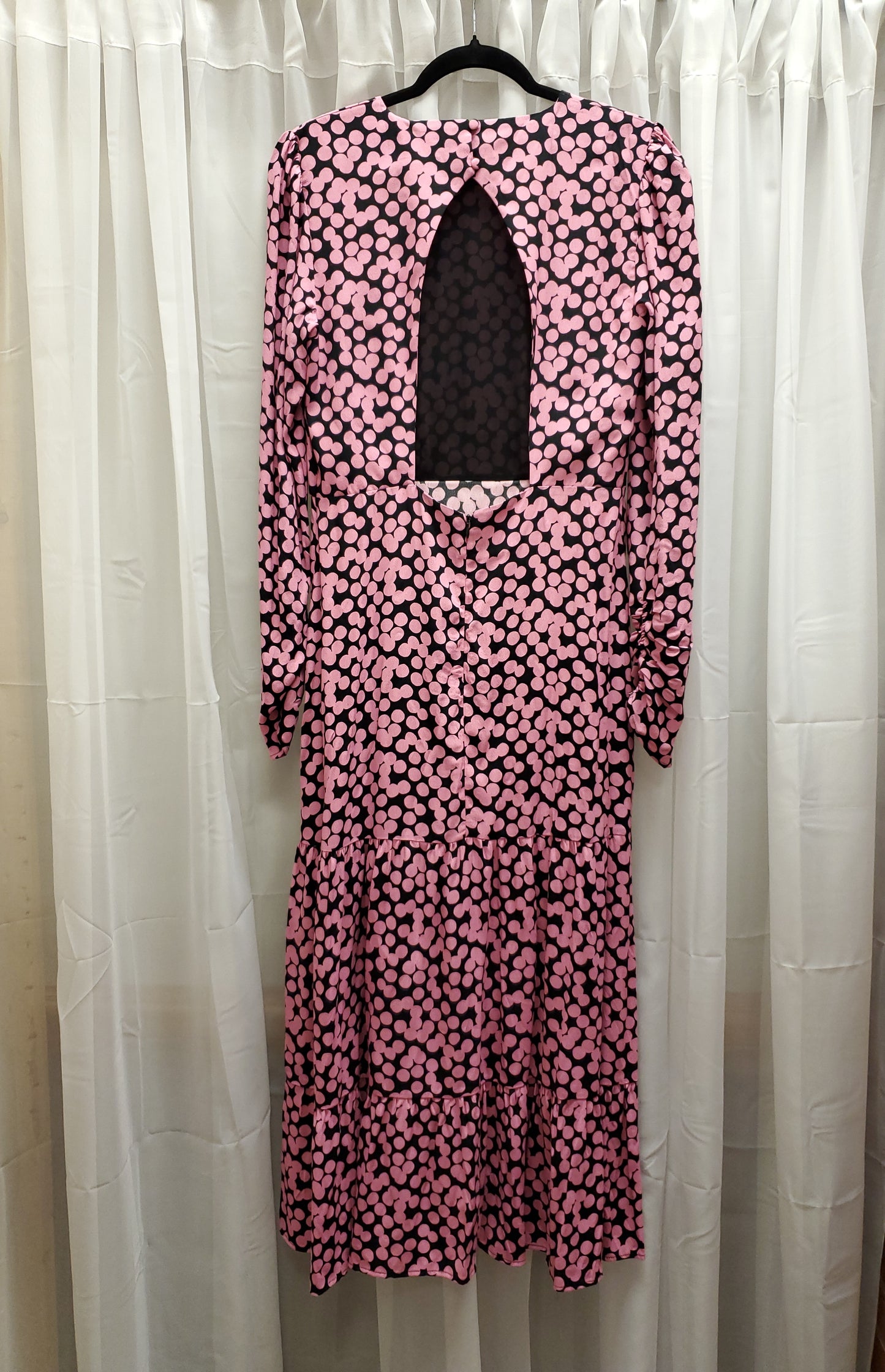 Pink and Black Polka Dot MNG Dress RS 29