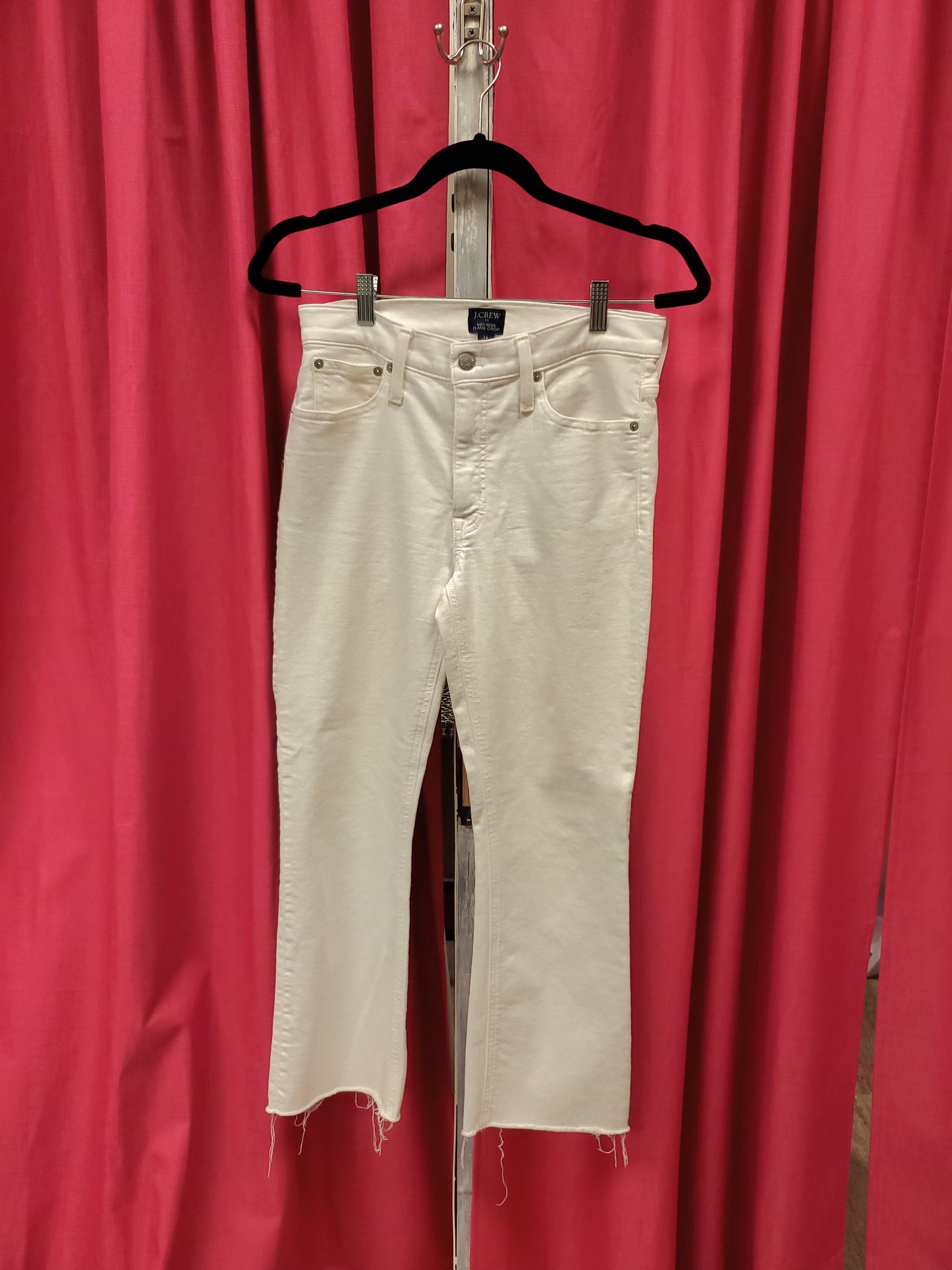 J. Crew White Mid-Rise Flare Crop. Size 28. RS 80