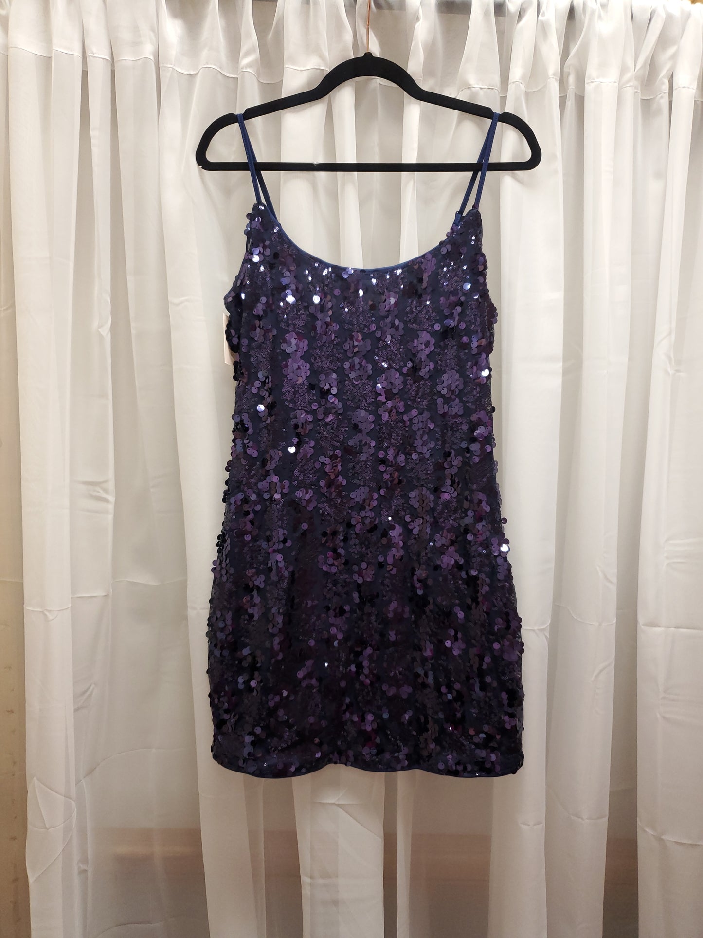 Navy/Purple Sequin Formal Dress. Size L.