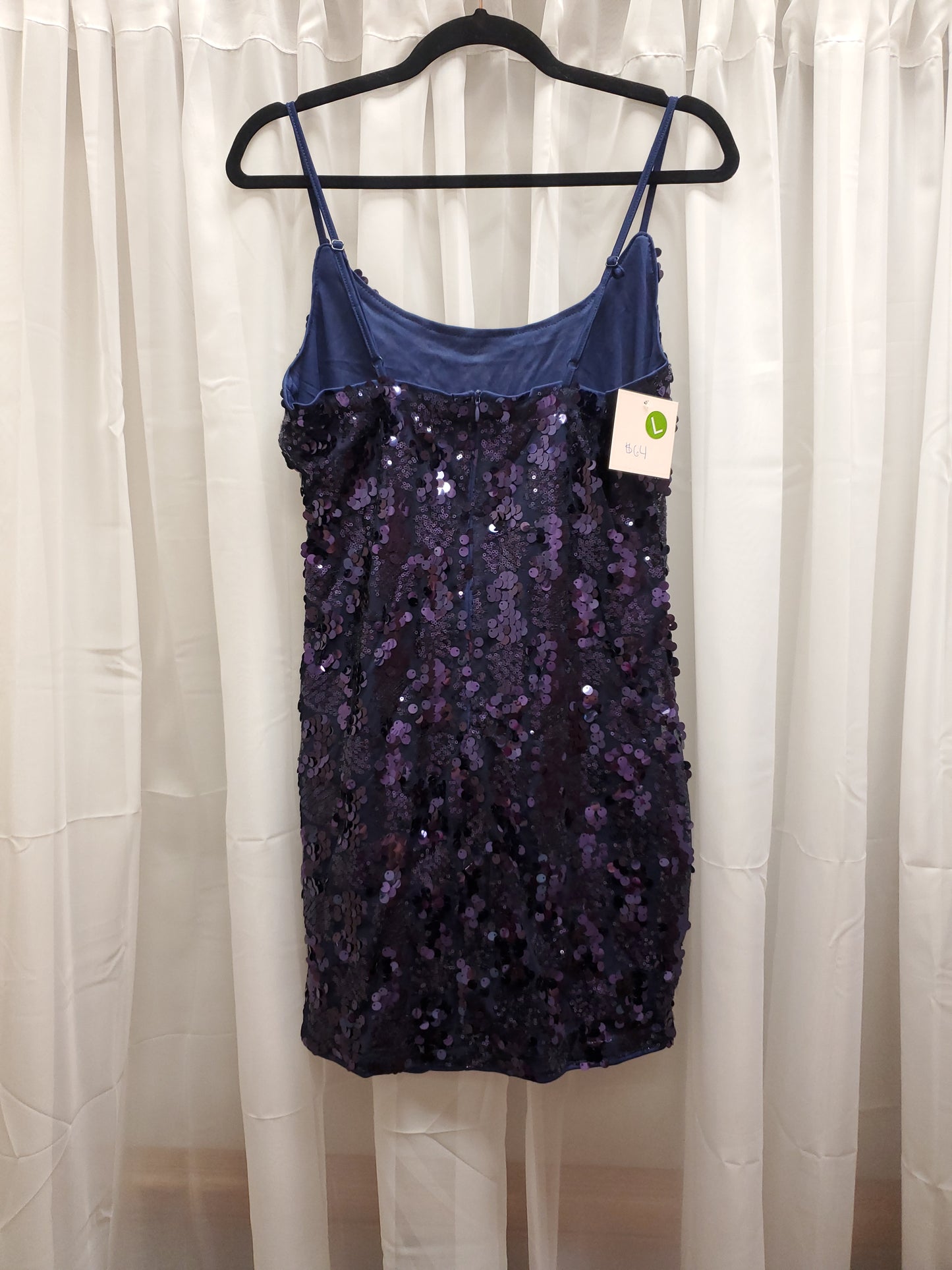 Navy/Purple Sequin Formal Dress. Size L.