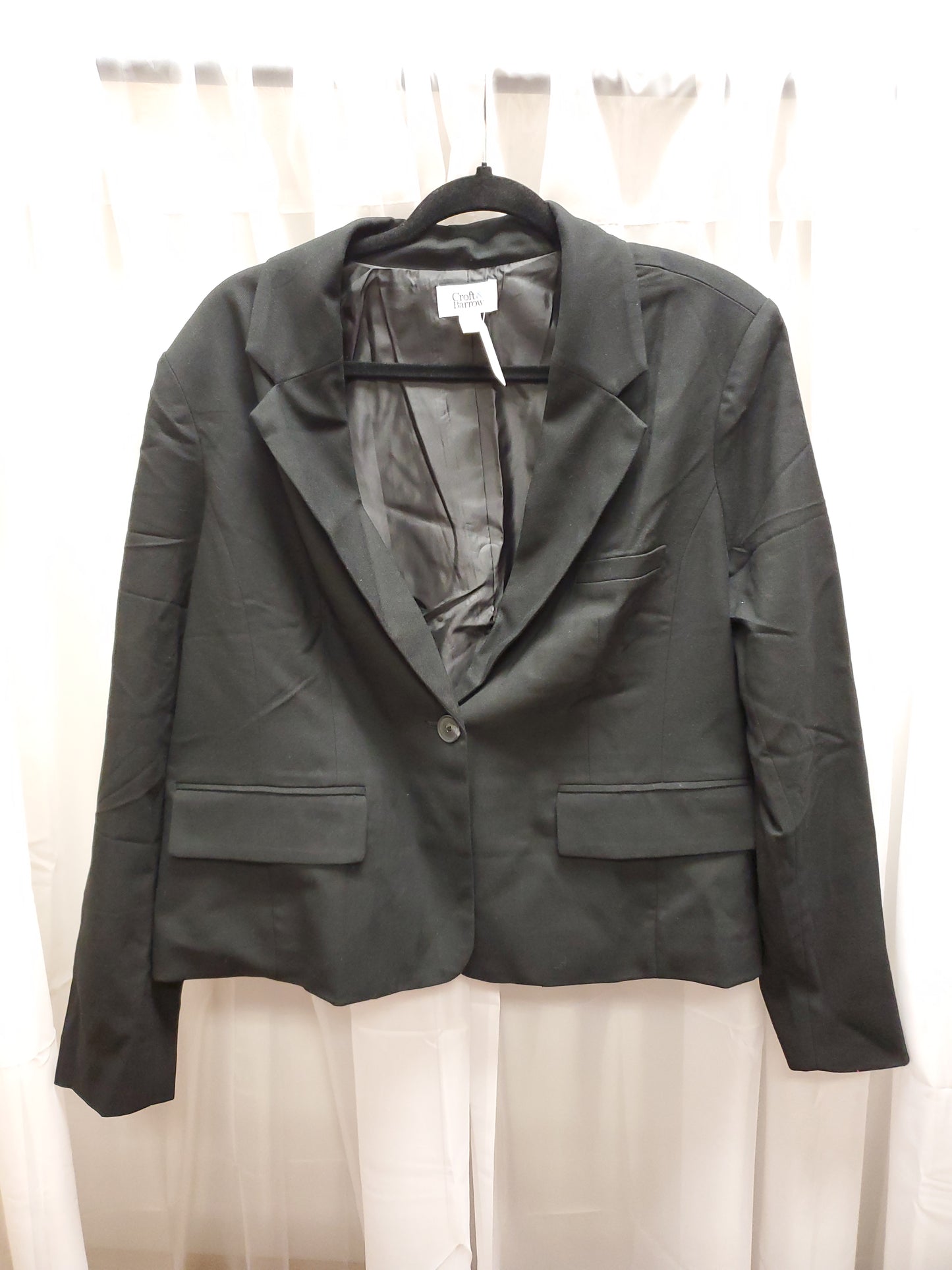 Croft & Barrow Black Blazer. Size XL. RS 24.