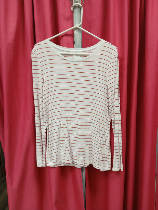 Rachel Zoe White w/Red Striped Shirt. Size M. RS 9.