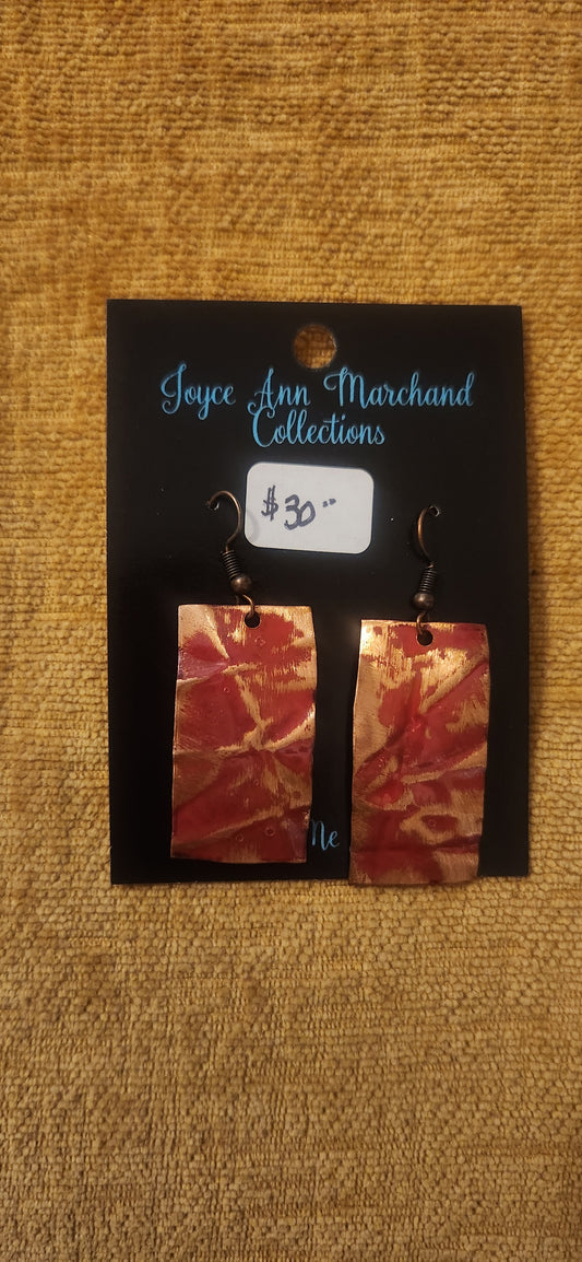 IMA #3 Garnet Rectangle Earrings