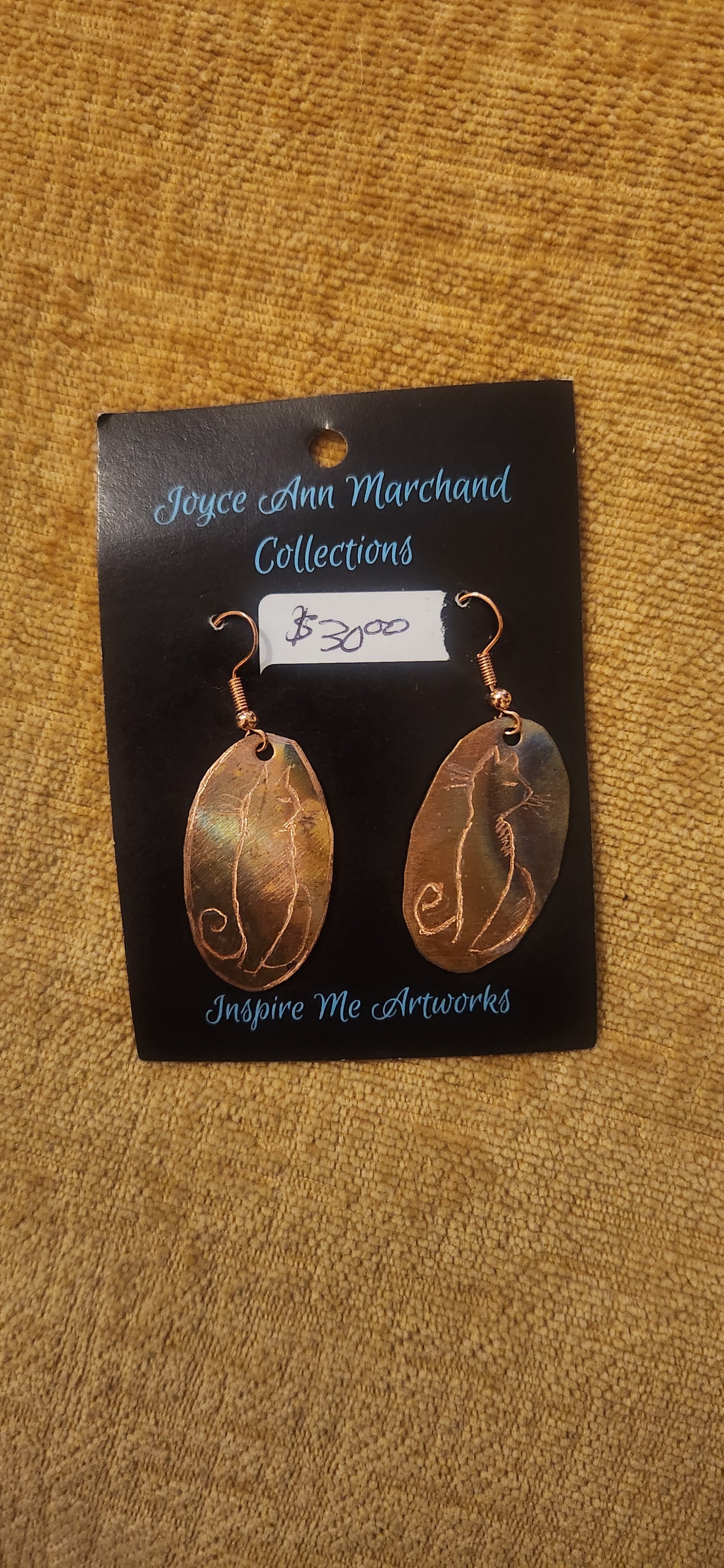 IMA #2 Cat Oval Earrings