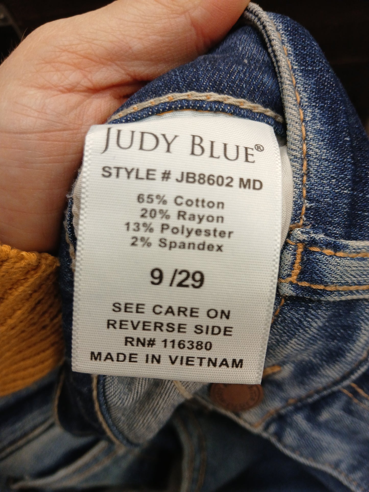 Judy Blue Straight Fit. Size 9. RS 31