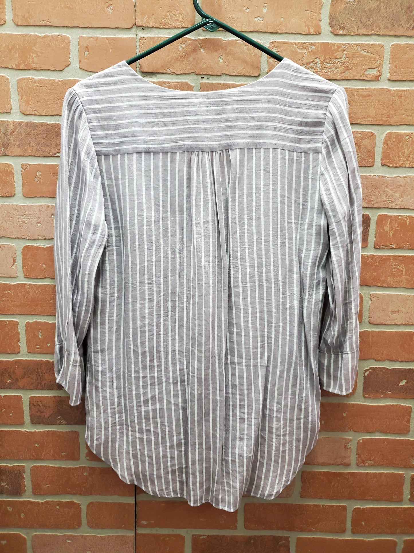 Fred David Purple Striped Long Sleeve Blouse. Size M. RS 2