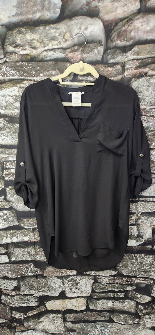 Lush Black Blouse XS RS 82