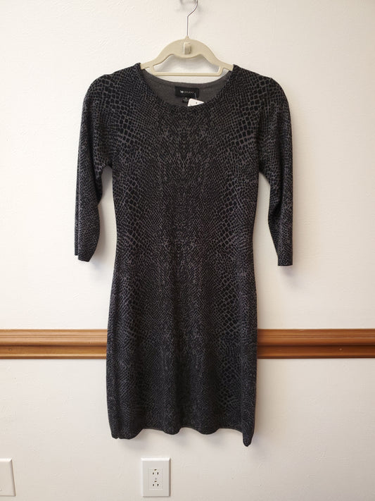 AB Studio Black & Grey snake skin cloth dress. Size XS. RS 82