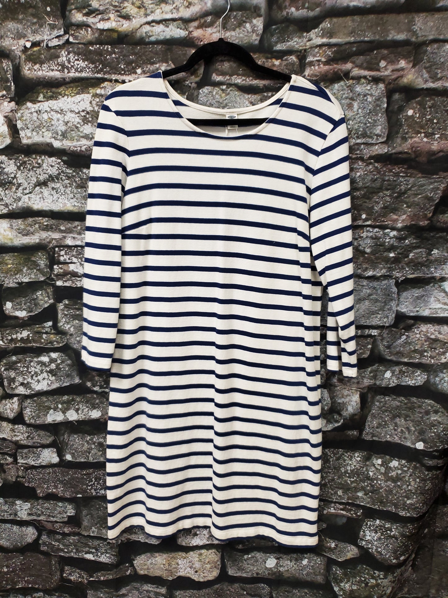 Old Navy Blue & White Striped Dress. Size L. RS 84