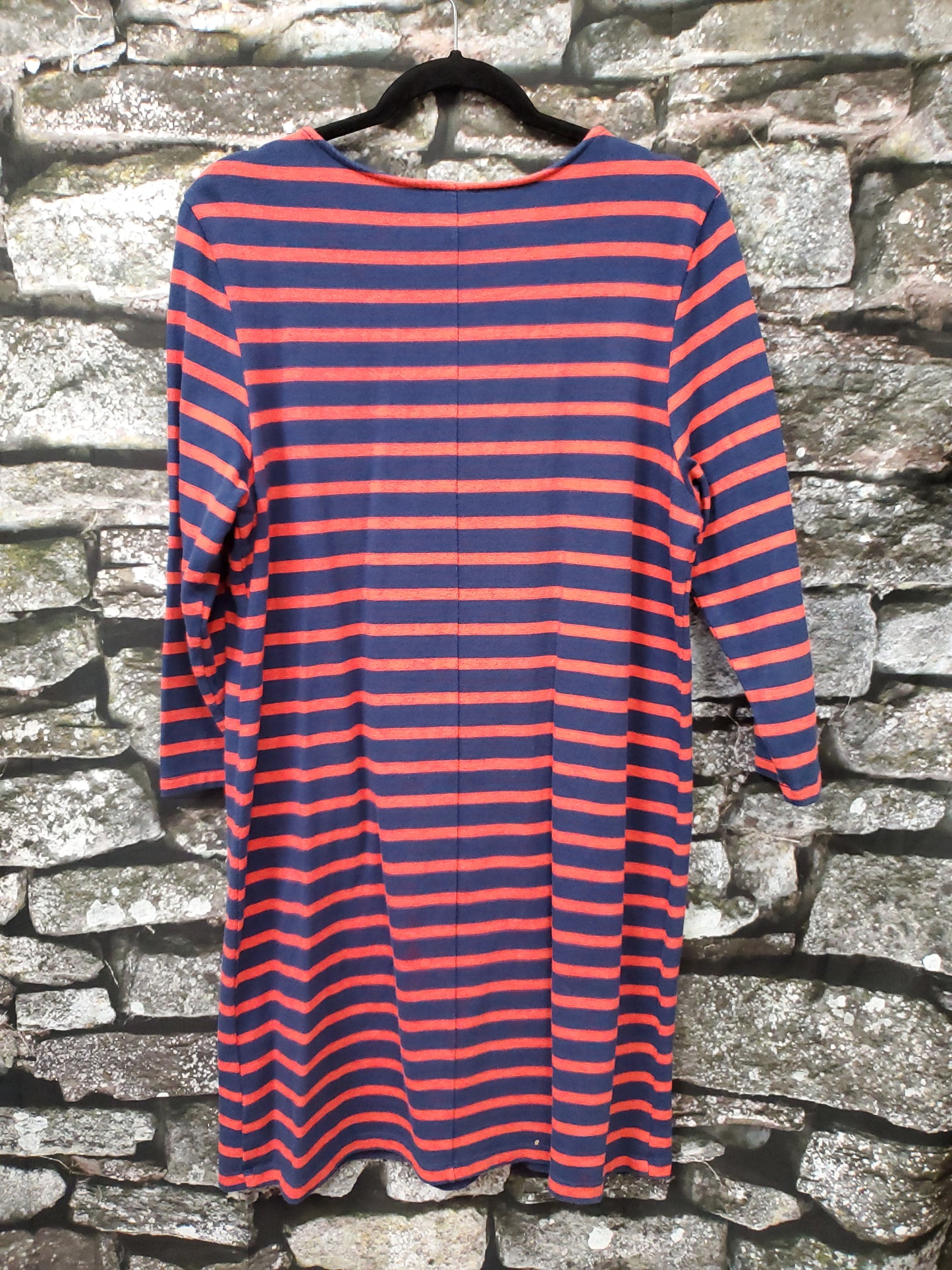 Old Navy Red & Navy Striped Dress. Size L. RS 84.