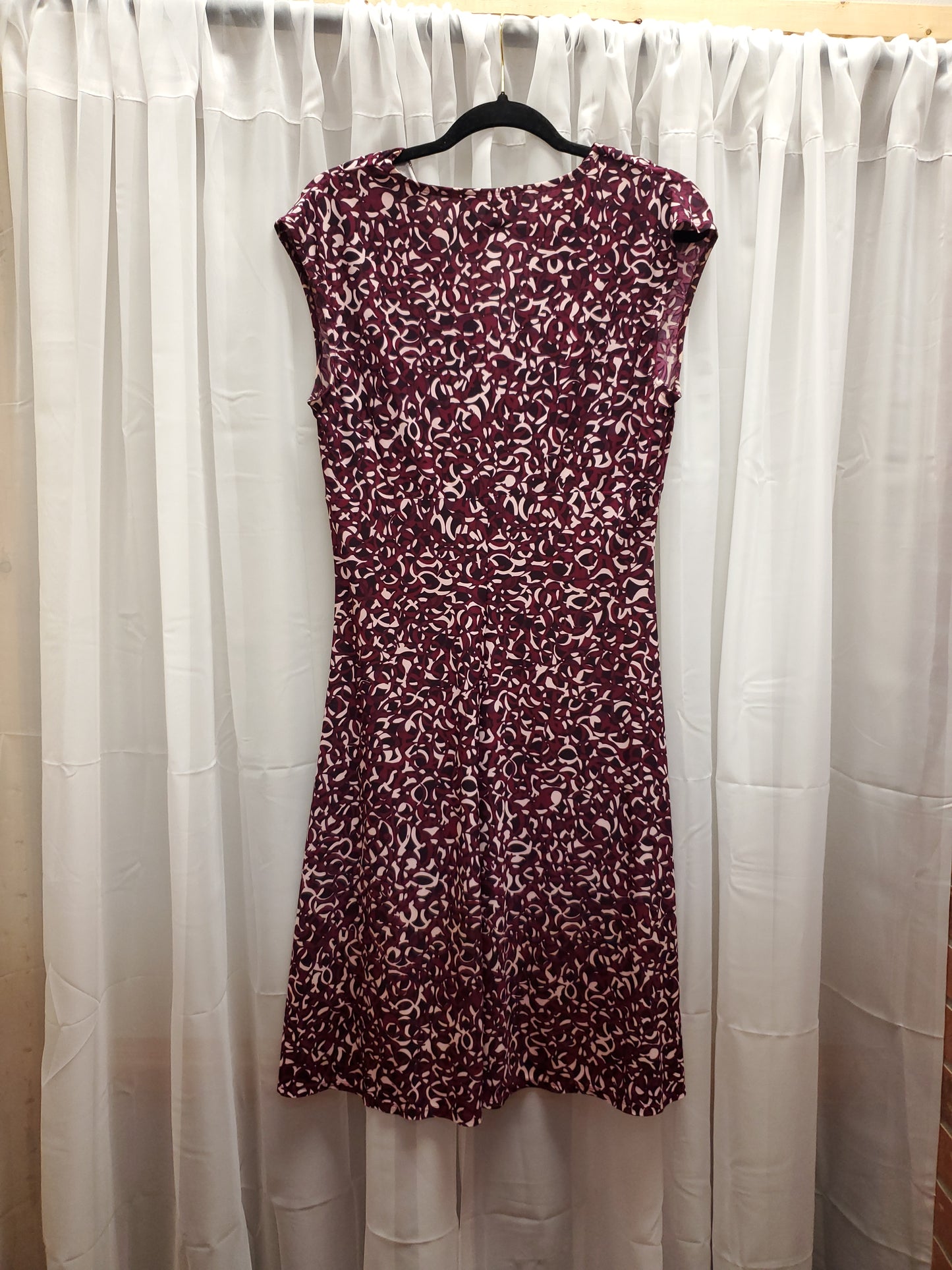 chaps purple dress Women's Chaps Purple Surplice Faux Wrap Dress