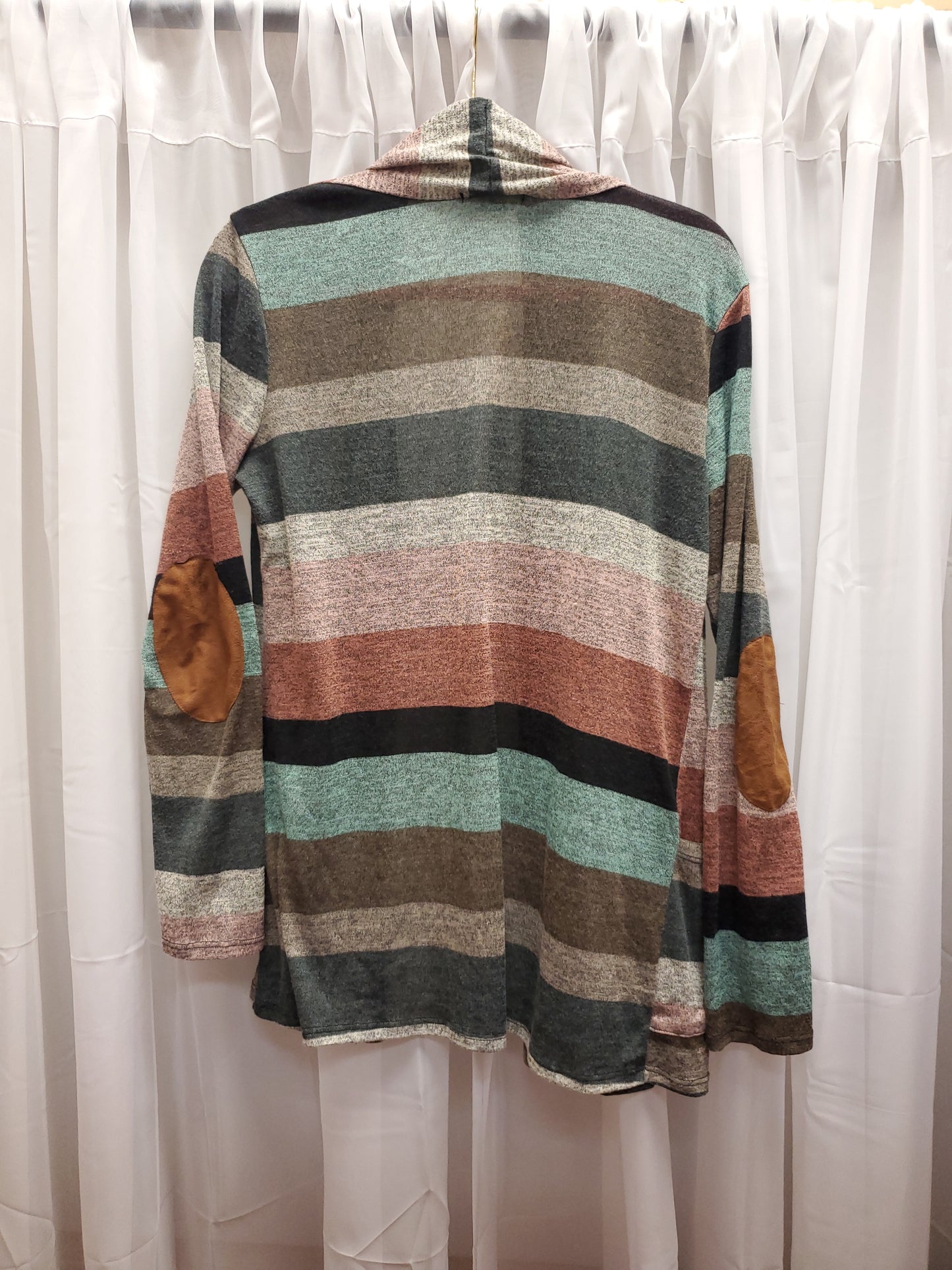 Eloges Multi Color Striped Cardigan. Size M. RS 89