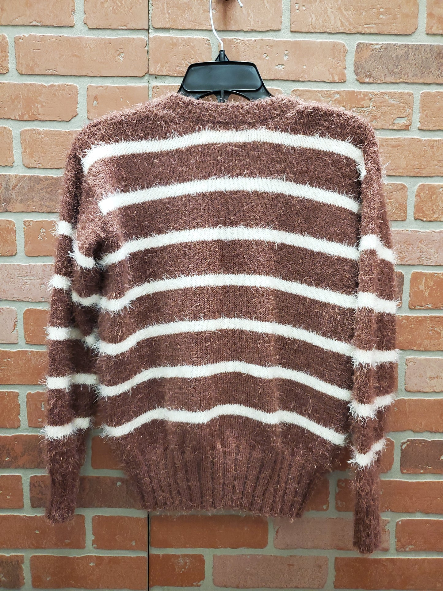 Pink Rose Mauve & White Striped Sweater. Size XS. RS 37