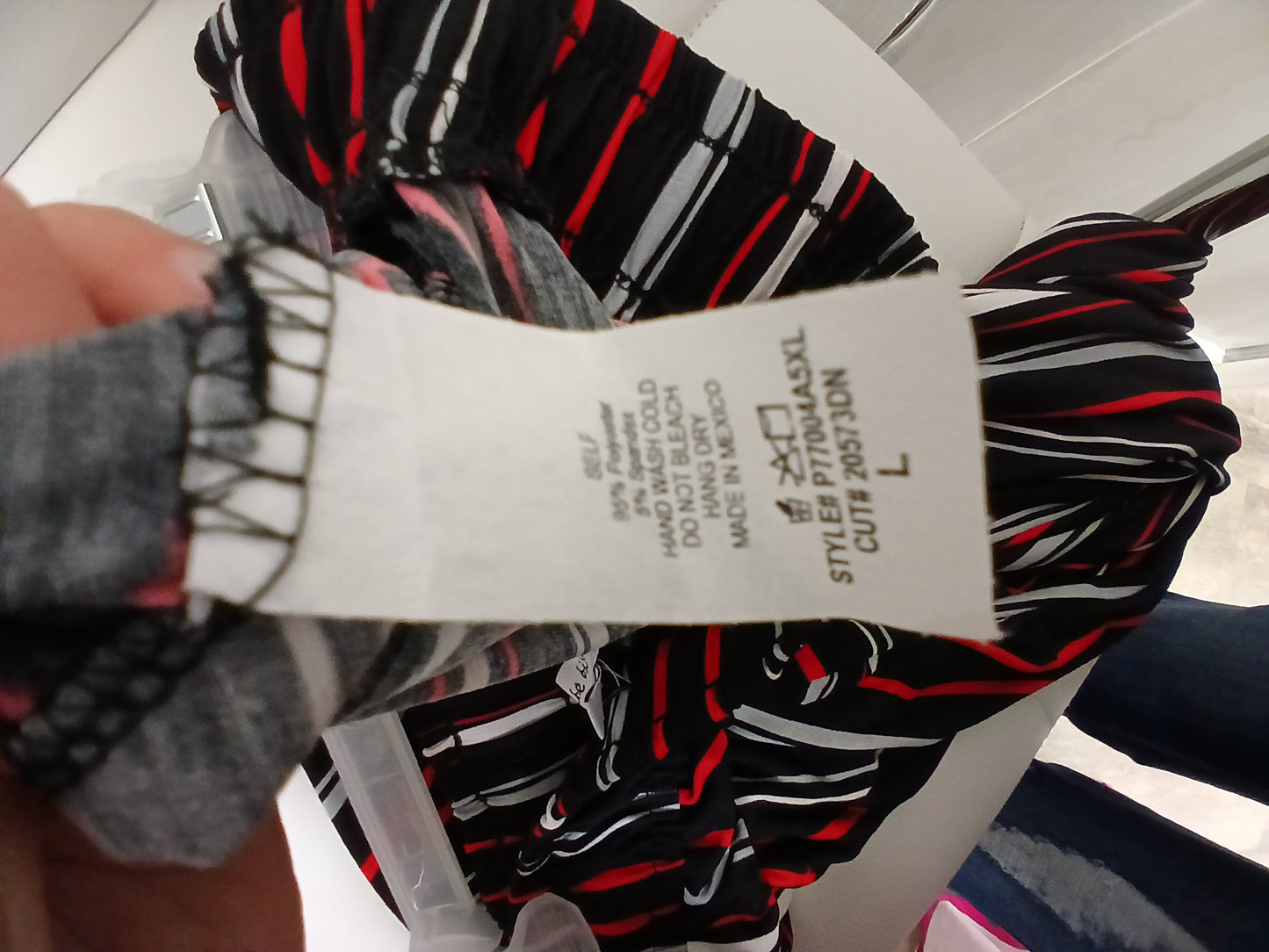 White Birch Black Red & White Striped Pants Size Large RS 88 - Scarlett's Riverside Boutique 