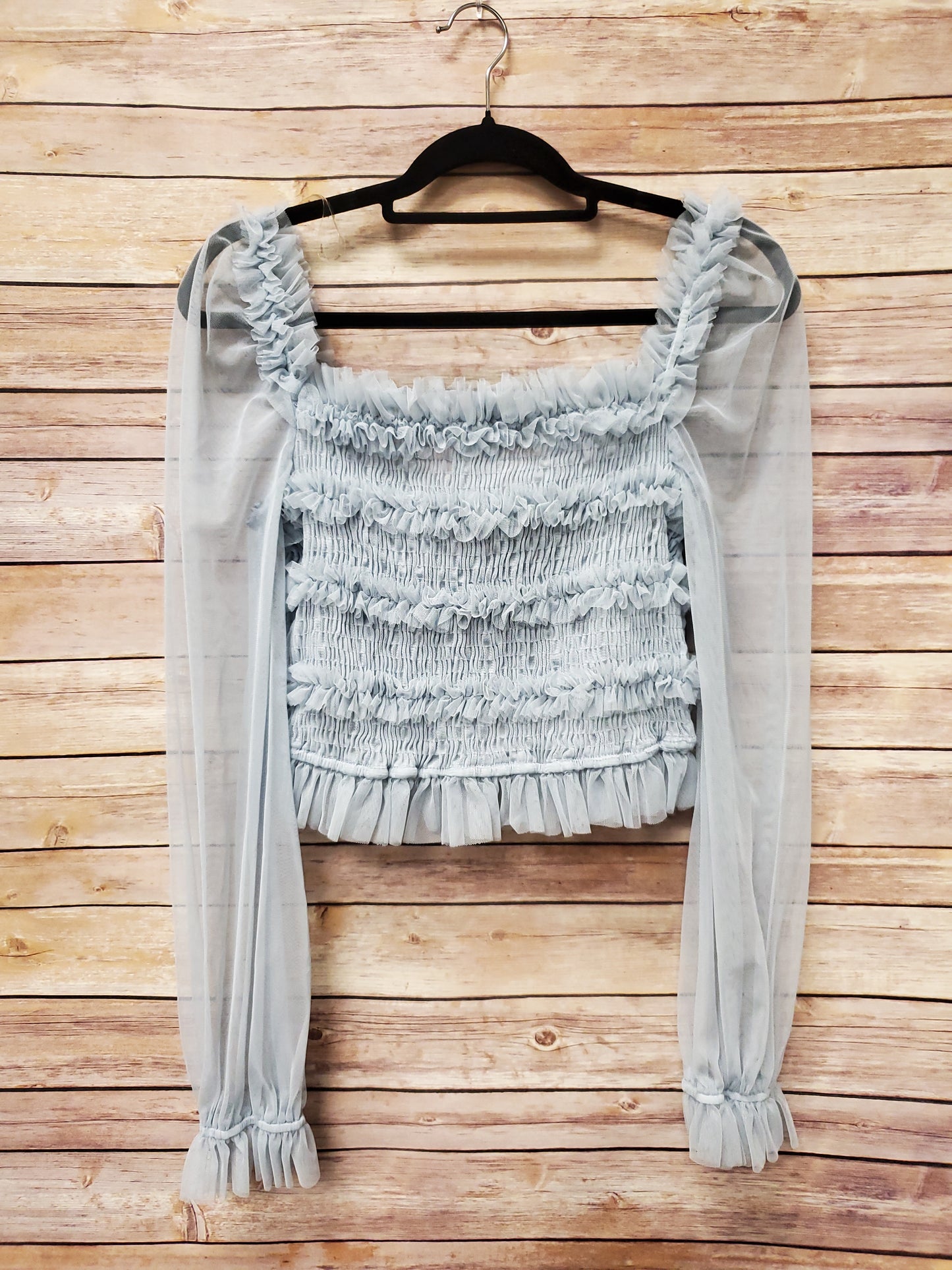 Blashe Grey/Blue Crop Top. Size L. RS 50