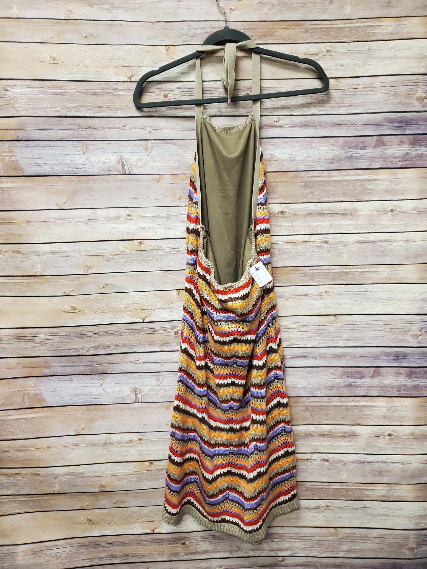 SO Good For Life Multi Color Knitted Halter Dress. Size XL. RS 50 - Scarlett's Riverside Boutique 