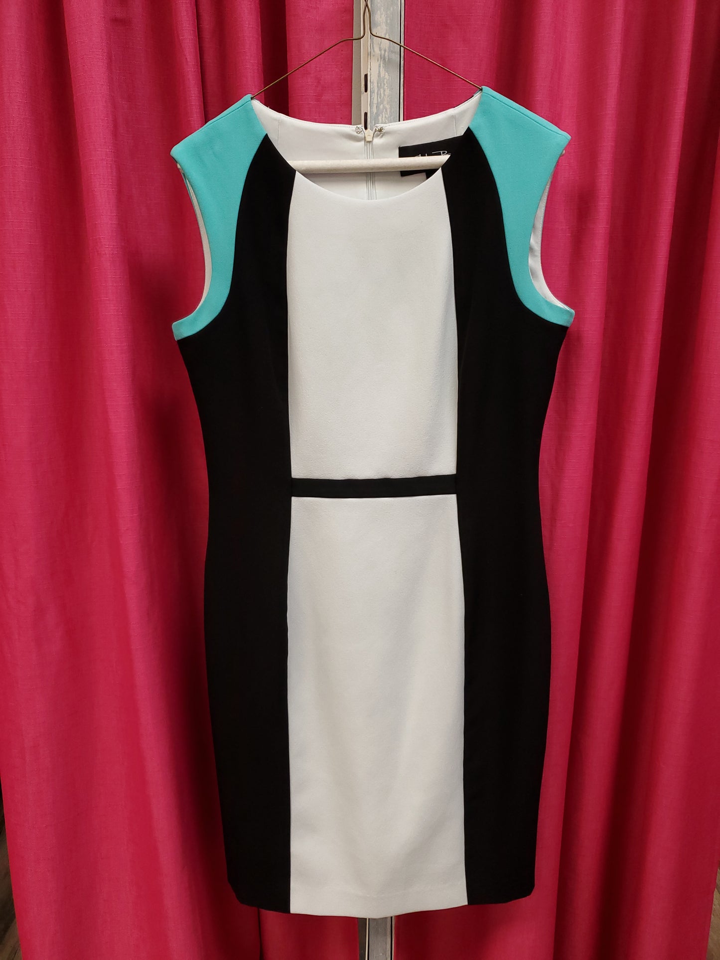 Chelsea Rose Black & Teal Dress. Size 10. RS 99