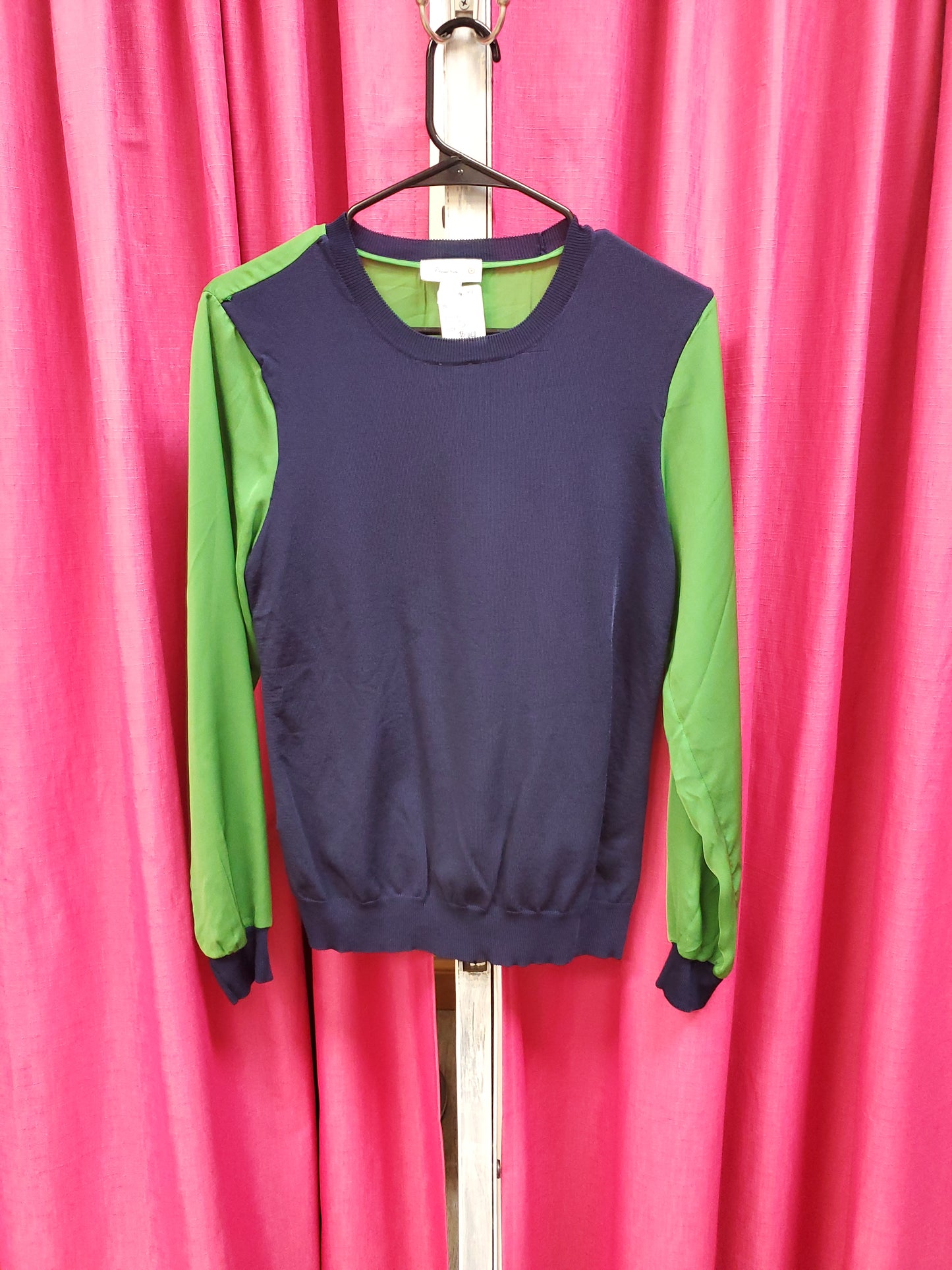 Phillip Jim Navy & Green Sweater. Size S. RS 81