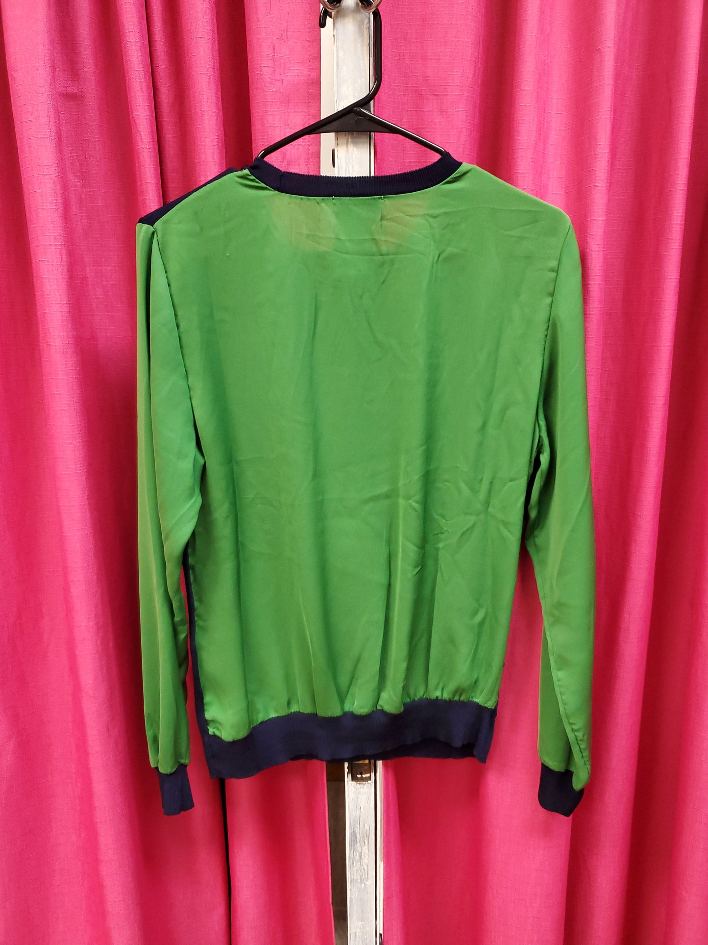 Phillip Jim Navy & Green Sweater. Size S. RS 81