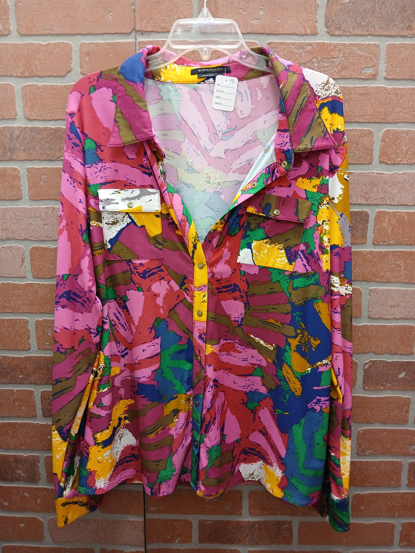 BCBG Maxazria multi color blouse. Size 2X. RS 91