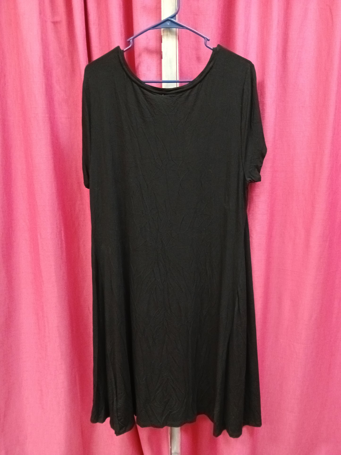 Black Tshirt Dress. Size L. RS 99