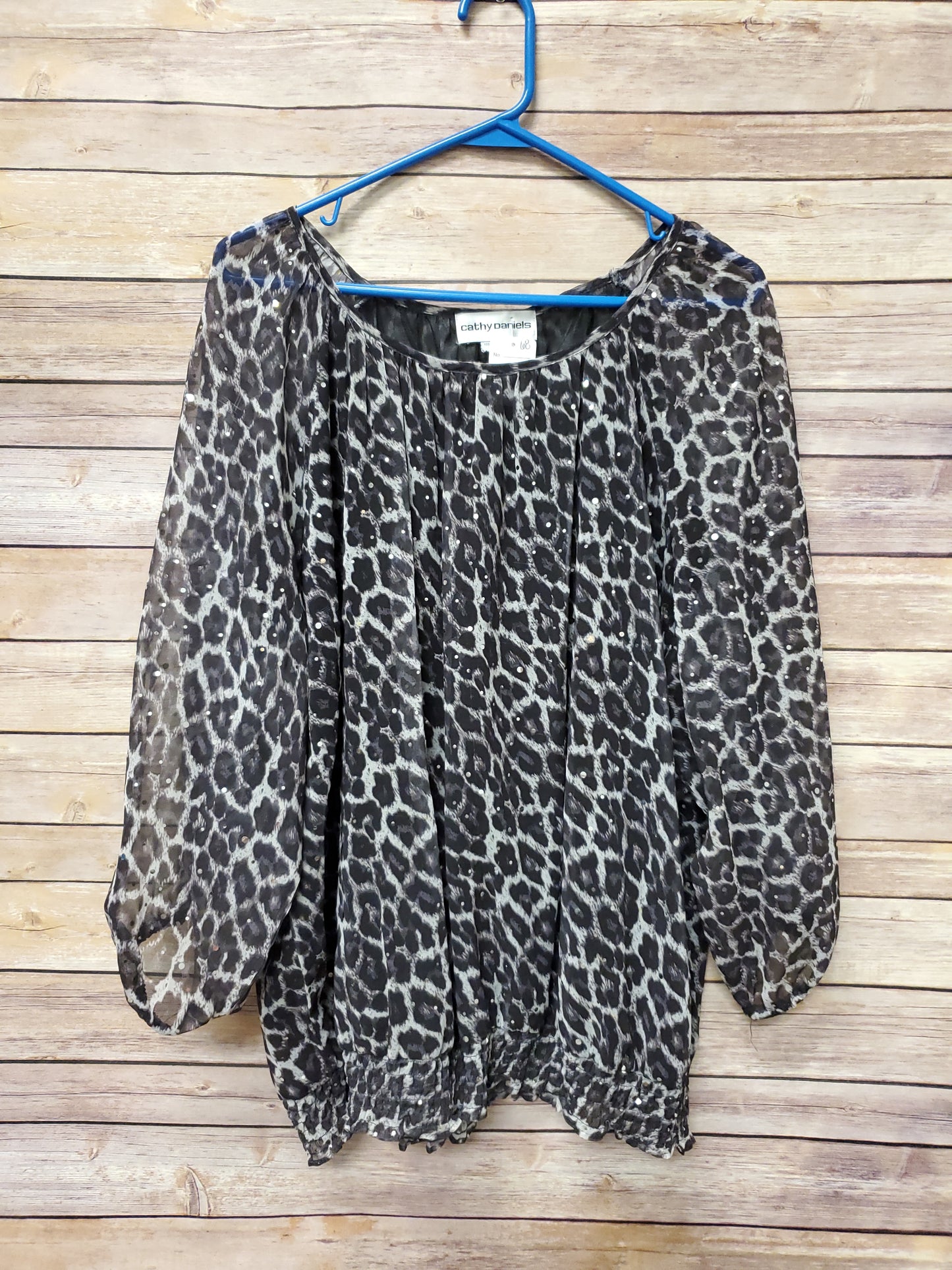 Cathy Daniel's Animal Print Blouse. Size 2X. RS 68 - Scarlett's Riverside Boutique 